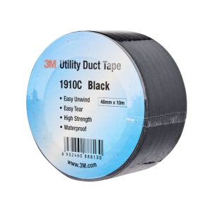 3M 1910C Utility Duct Tape เทปผ้าเอนกประสงค์ สีเงิน  สีดำ ขนาด 48มมX10ม. (1 ม้วน)