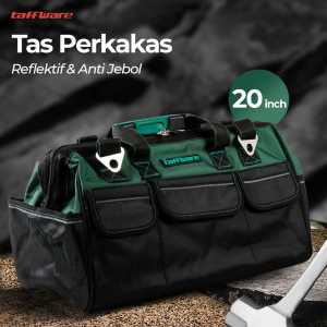 COD Taffware Tas Perkakas Storage Bag Waterproof with Reflective Strips A03369 / tempat alat perkakas multifungsi teknisi listrik taffware tukang tool bag pinggang / tas perkakas teknisi ac bengkel bor bahan kuat / tempat tas perkakas kunci kunci