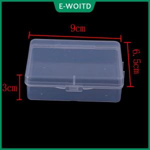 【E-WOITD】 9cmx6.5cmx3cm Transparent Plastic Storage Box Clear Square Multipurpose