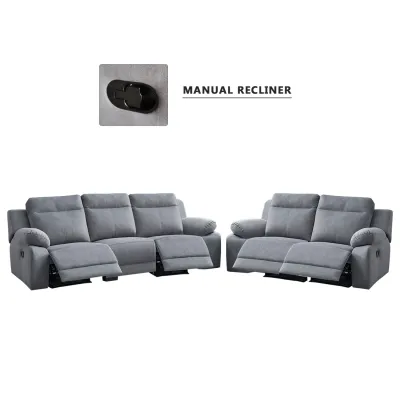 Living Mall Zarzy 1/2/3-Seater Reclining Sofa Pocketed Spring Claw Resistant Pet-Friendly Fabric/Leather