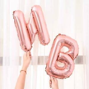 Foil Rose Gold Alphabet 3D Balloon Size 16 Inch