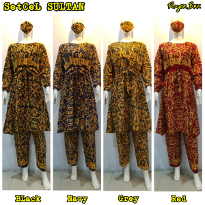 SeteLan Wanita One Set Rayon Motif SULTAN ViRaL Terbaru & Kekinian Big Size XXXXXL 5XL 3514# 3515# 3567#