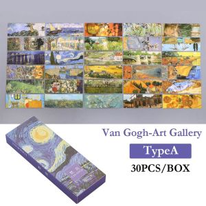30Pcs/Set Pembatas Buku van gogh Desain Miyazaki Hayao / Van Gogh Bookmark