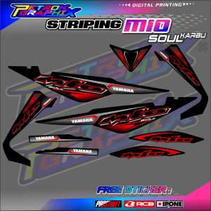 STRIPING VARIASI YAMAHA MIO SOUL KARBU / STICKER LIST MOTOR YAMAHA SOUL KARBU