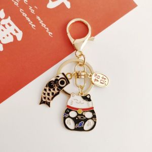 SHOPHOME - Gantungan Kunci Keberuntungan Lucky Keychain Ikan Kucing Untuk MObil Motor Tas KEY10