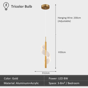 Modern Design Acrylic Bedside Wall Lamp Bedroom Living Room Background Wall Chandelier Simple Decoration Bedroom Wall Decoration Bedside Pendant Light
