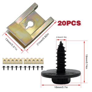 20PCS Sekrup Chassis Engine Fender Bumper Universal BMW Mercedes
