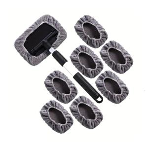 Car Glass Cleaner Brush Fiber Plastic Construction Long Lasting Space Saving For Frequent Vehicle Use Tight Space Access