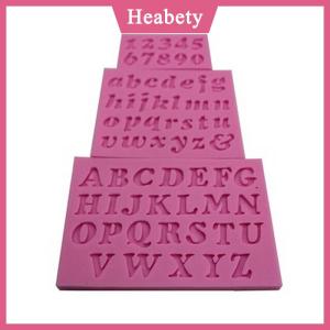 Heabety  3 cái Khuôn tự làm trang trí bánh kẹo mềm thủ công bằng silicon chữ & số nhỏ mới