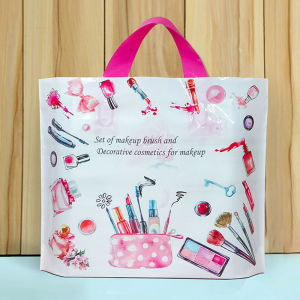 Plastic Bags with Handles for for Business Cute Plastic Shopping Bags Reusable Retail Gift Bags with Loop Handle Colorful Retail Boutique Merchandise Use Eco-Friendly Material