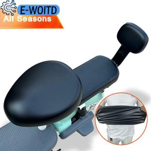 E-WOITD PU Electric Bicycle Seat Cover Battery Car Bicycle Universal Seat Cover Sun Protection Breathable Soft And Comfortable