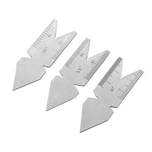 Đuôi Cá trung tâm kiểu thép không gỉ Trung tâm Đo vít cắt dụng cụ đo bước ren Đo công cụ máy tiện 55 ° & 60 ° công nghiệp