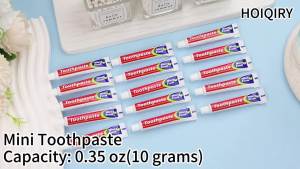 30 Tubes Extra Small Travel Size Toothpast Bulk0.35 oz/10 Grams Mint Small Toothpaste 0.8x3.5 inches Single Use Bulk Toothpaste Travel Size for HotelCampingHomelessGuests