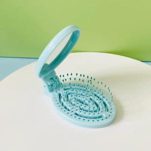 Portable Traveling Air Cushion Comb With Makrup Mirror Hollow Out Foldable Comb Head Massage Comb Hairbrush Styling Accessories H260729