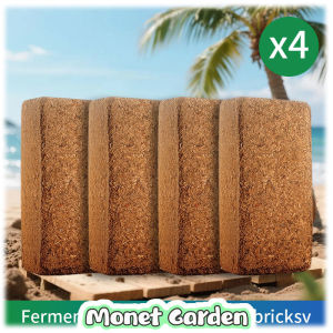 Organic Eco-Friendly Coconut Peat Compressed Coco Bricks Fiber Block Natural Soil（500g*4）