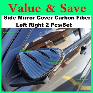 Perodua Ativa Side Mirror Cover Sportivo Exterior Car Accessories Gear Up Glossy Black / Carbon Fiber 2pcs/set Garnish Protect