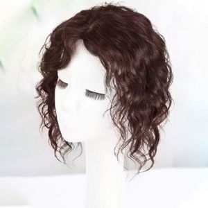 🔥Hot Sale🔥Fashion Temperament Wig Piece Head Hair Piece Fluffy Wool Curly Hair Piece Fashionable Wool Curly Hair Topper For Women Realistic Scalp Middle Aged Voluminous Heat Activated Curly Hair Pieces For Thinning Hair Curly Hair Pieces