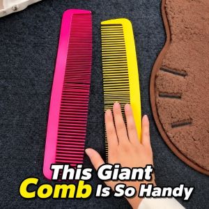 AKZDXE Plastic Giant Comb Wide Tooth Joke Prop Huge Comb  Bright Straight Hair Comb Halloween
