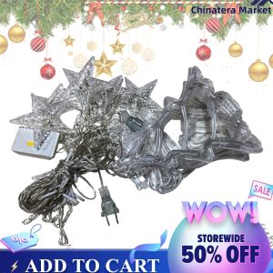 Festive Waterproof LED Curtain Lights IP54 for Christmas Home Decor Twinkle Fairy String