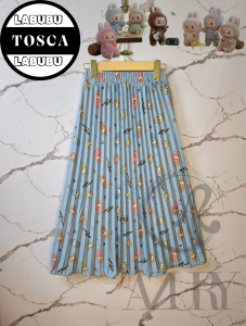 Rok Plisket Premium Anak Motif Labubu