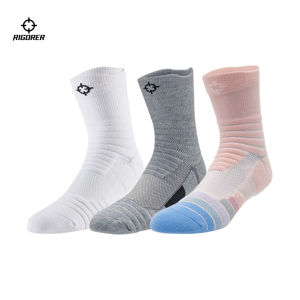 RIGORER Socks For Men Basketball 3 Pairs Non-slip High Cut Breathable Original Socks For Men Sports Socks Towel Bottom Antibacterial Elite Socks