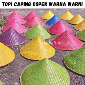 Caping petani jawa warna warni / topi caping mos ospek mahasiswa anti panas