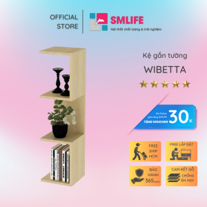 Kệ trang trí gỗ thiết kế mới lạ SMLIFE Wibetta