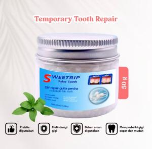 ORIGINAL Penambal Gigi Berlubang Sementara Isi 50g(-+1800Butir) - Gigi Palsu Buatan Sendiri Temporary Tooth / Lem Tambal Gigi Patah Berlubang Ompong Renggang / Gigi Palsu Tempel