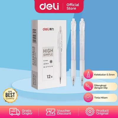 Deli Gel Pen Pulpen Gel warna Hitam A057B-01 (Satuan)
