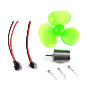 Mini Wind Power Generator DIY Kits 0.1-24V Wind for Turbine Micro Motor/Mini Blue Leaf Paddle/Diodes/Cables 90mm