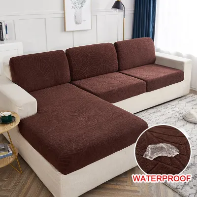 Jacquard chống nước Gối Đệm Ghế Bìa đàn hồi màu xám bọc ghế sofa đồ đạc chống nước bảo vệ cho vật nuôi trẻ em có thể tháo rời