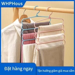 WHPHous Quần áo treo quần móc chủ sở hữu lưu trữ tủ quần áo tổ chức 5 lớp quần khăn khăn kệ lưu trữ tổ chức
