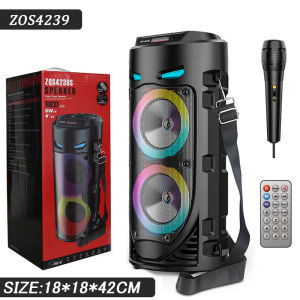 【รับประกัน 1 ปี】เบสที่หนักแน่นที่สุด 2025 ลำโพงบลูทูธ คาราโอเกะใหญ่ ดังๆ 1200mAh ลำโพงแถม ลำโพงไมโครโฟน ลำโพงเบสเเน่น ลำโพงพกพา ลำโพงเบสหนักๆ ลำโพงสมาร์ทโฟน กันน้ำ USB/SD/3.5MM ลำโพง RGB