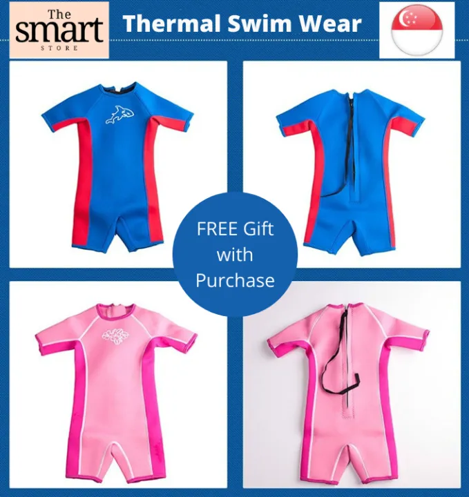 [SG Seller] Kids Baby Thermal Swimwear Swim Suit 3mm Thick