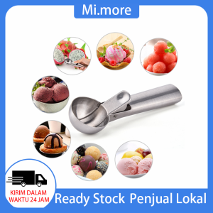 Mi.more Sendok Es Krim 4.9cm/5.7cm Stainless Steel Kecil/BesarSendok Es Krim Semangka Baller Sendok Buah Sendok Makanan Penutup Pembuat Bola Es Krim Alat Dapur