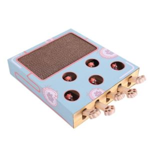 Mainan Pukul Pukul Tikus / Mainan Hewan Pukul Pukul Tikus Tanah Multi Fungsi Garukan / Cat Toys Papan Garuk Kucing Pukul Tikus / Cat Whack A Mole Toy With Cat Scratching Pad