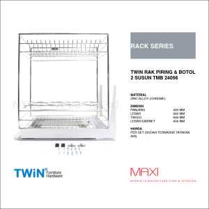 Rak Piring Botol 2 Susun Chrome TWIN TMB-24056