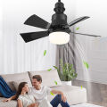 Kitchen Ceiling Fan Light Modern Dimmable Ceiling Fan with Remote Control and Led Light Low Profile Reversible Blades Super Bright E27 Base Top. 