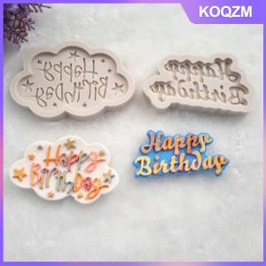 KOQZM Beautiful Happy Birthday Shape Lace Cake Mold Cake Decor Pendant Jewelry Tools