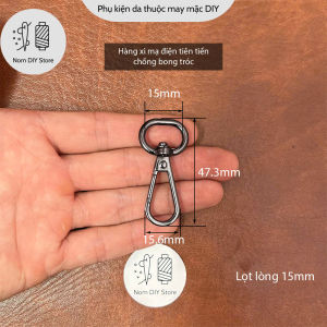 Móc Càng Cua F613 Chất Liệu Antimon Xi Mạ Đen Khói Không Gỉ Cho Đồ Da Thủ Công DIY Túi Xách