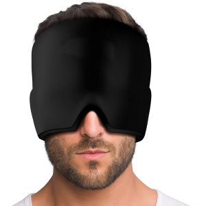 KIPRUN Gel Cold Headache Migraine Relief Cap Head Massager Antistress Head Massager Relax Massage Machine Eye Mask Ice Hat Massage Tool