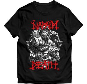 T-Shirt Kaos Musik Band NAPALM DEATH Bahan 24s