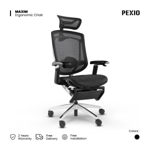 Pexio Maxim Kursi Kantor Ergonomis Hitam (Non Jabodetabek)