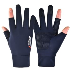 XYKJ Sarung Tangan Motor Sepeda Setengah Jari Half Finger Gloves Anti Slip Es Sutra