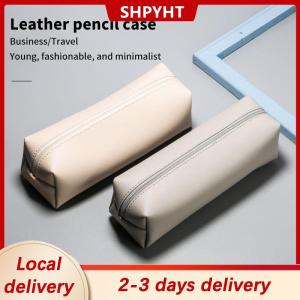 [COD] SHPYHT Local delivery Ship within 24 hours Student School Supplies Large Capacity PU Leather Pencil Bag Stationery Holder Case Storage Box Zipper Pencil Pouch