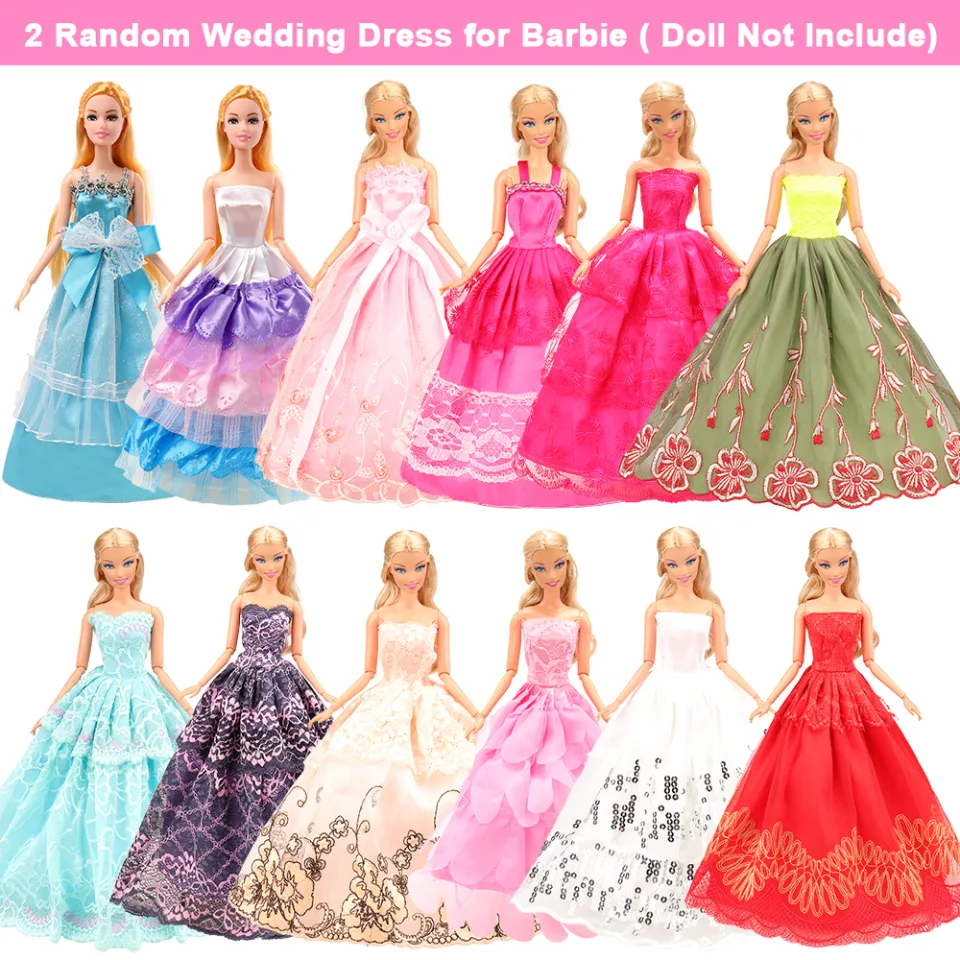 50 Pcs Doll Clothes Outfit for 11.5 Inch Doll, Doll Accessories Collection  with 3 Princess Dresses+10 Dressest+6 Tops+6 Pants+5 Bikinis+5