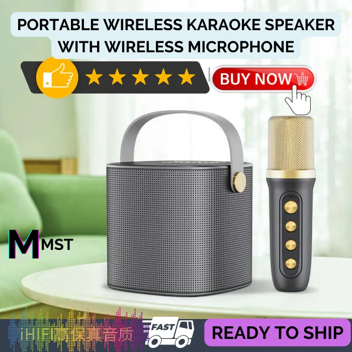 SU.YOSD Wireless Handheld Karaoke Bluetooth Speaker with Wireless