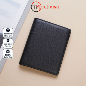 Ví Nam Da Bò Saffiano Dáng Đứng Nhỏ Gọn Đa Năng Đựng Tiền Thẻ Card Passport P004-SD cao cấp - BH 1 NĂM