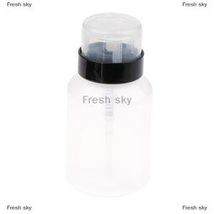 [COD] Fresh sky 1Pc 60 200ml Empty Press Nail Bottle Pump Dispenser Plastic Polish Portable Liquid Makeup Remover Cleaner Manicure Tool
