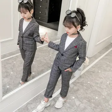 Shop Gray Plaid Blazer And Pants For Kids with great discounts and prices online Oct 2024 Lazada Philippines